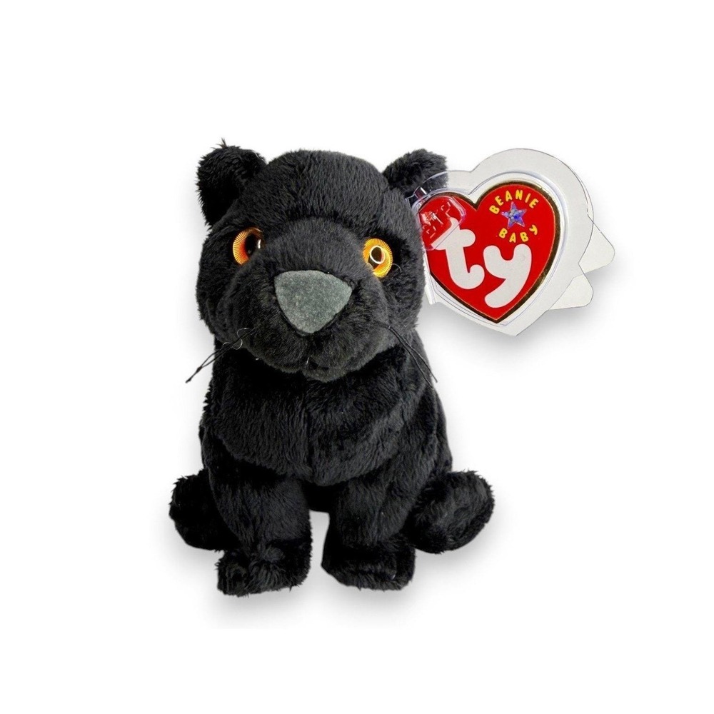 Midnight the Black Panther |‎ Forest Prowler 🖤 | Mint Heart Tag TY Beanie Baby